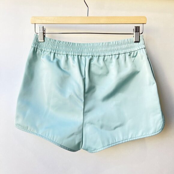 ❤️ T Alexander Wang Satin Track shorts in Celadon , Size XS H40 - Picture 3 of 7
